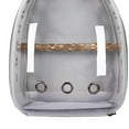 thumbnail image 2 of Bird Carrier Cage Shoulder Bag Pet Parrot Travel Transparent Outdoor Clear Backpack Gray, 2 of 7