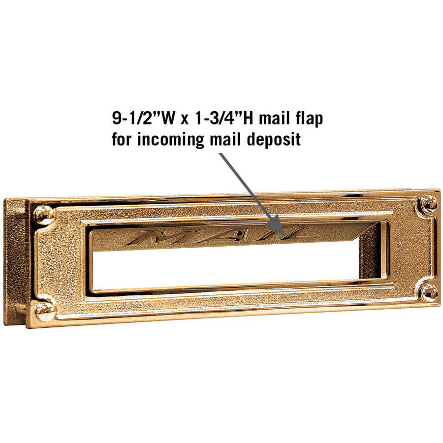 Chrome Finish Salsbury Industries 4075C Deluxe Solid Brass Mail Slot