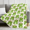thumbnail image 5 of Kawaii King Frog Blanket Gifts for Kawaii King Frog Lover 80 x 60 Inch for Adult,Kawaii King Frog Fannel Fleece Throw Blanket Super Soft Throws Blanket for Bed Couch Sofa, 5 of 6