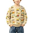 thumbnail image 2 of Spazoro Toddler Boys 100% Cotton Sweatshirts, Cute Cartoon Print Long Sleeve Shirt Fall Crew Neck Causual Pullover Tops for Sports Multicolor Size 3-4 T, 2 of 9