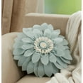 thumbnail image 2 of Saro Lifestyle Felt Flower Poly Filled Throw Pillow, 2 of 5
