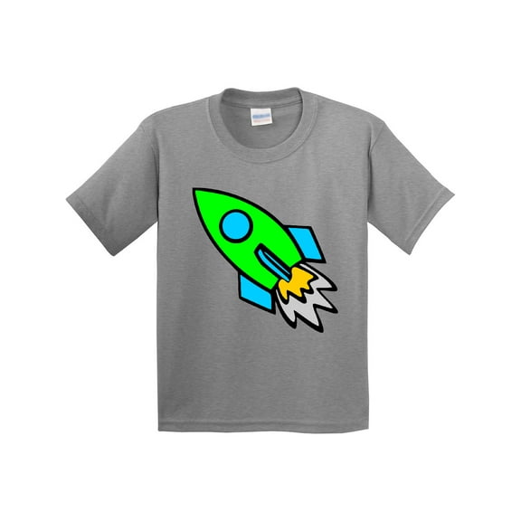 Inktastic Cute Green Rocket Youth T-Shirt