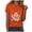 Orange, variant on Akiihool Halloweentown Shirt Women's Short Sleeve Shirts Fall Winter Tops Dressy Casual Tunic Tops Trendy T-Shirts Navy,L