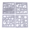 thumbnail image 4 of Felting 7pcs Needle Felt Applique Felt Template Beginner Kid DIY Toy Craft Hand Embroidery Stencil Tools, Including Trees Cloud Stars Moon Butterfly Flower Alphanum Kinds, 4 of 7