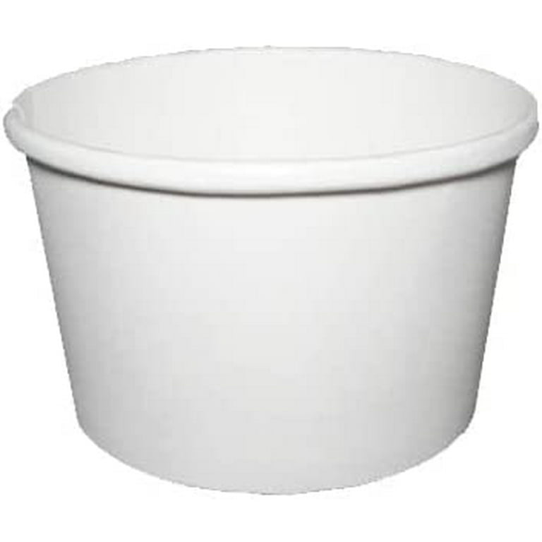 Graphic Packaging 108408011 8 oz Ecotainer To Go White Paper Soup  Containers - 3 3/4Dia. x 2 1/4H