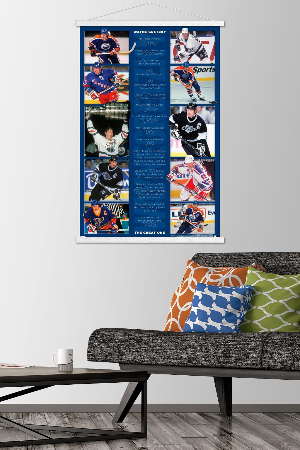 Wayne Gretzky - Stats Wall Poster with Magnetic Frame, 22.375" x 34"
