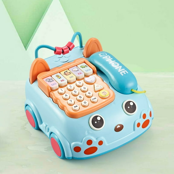 Twfbrm Baby Toy Phone Cartoon Baby Piano Music Light Toy Children Pretend Phone, Kids Cell Phone Girl with Light Parent-Child Interactive Toy Gift Game Boy Girl Early Education Gift 18M