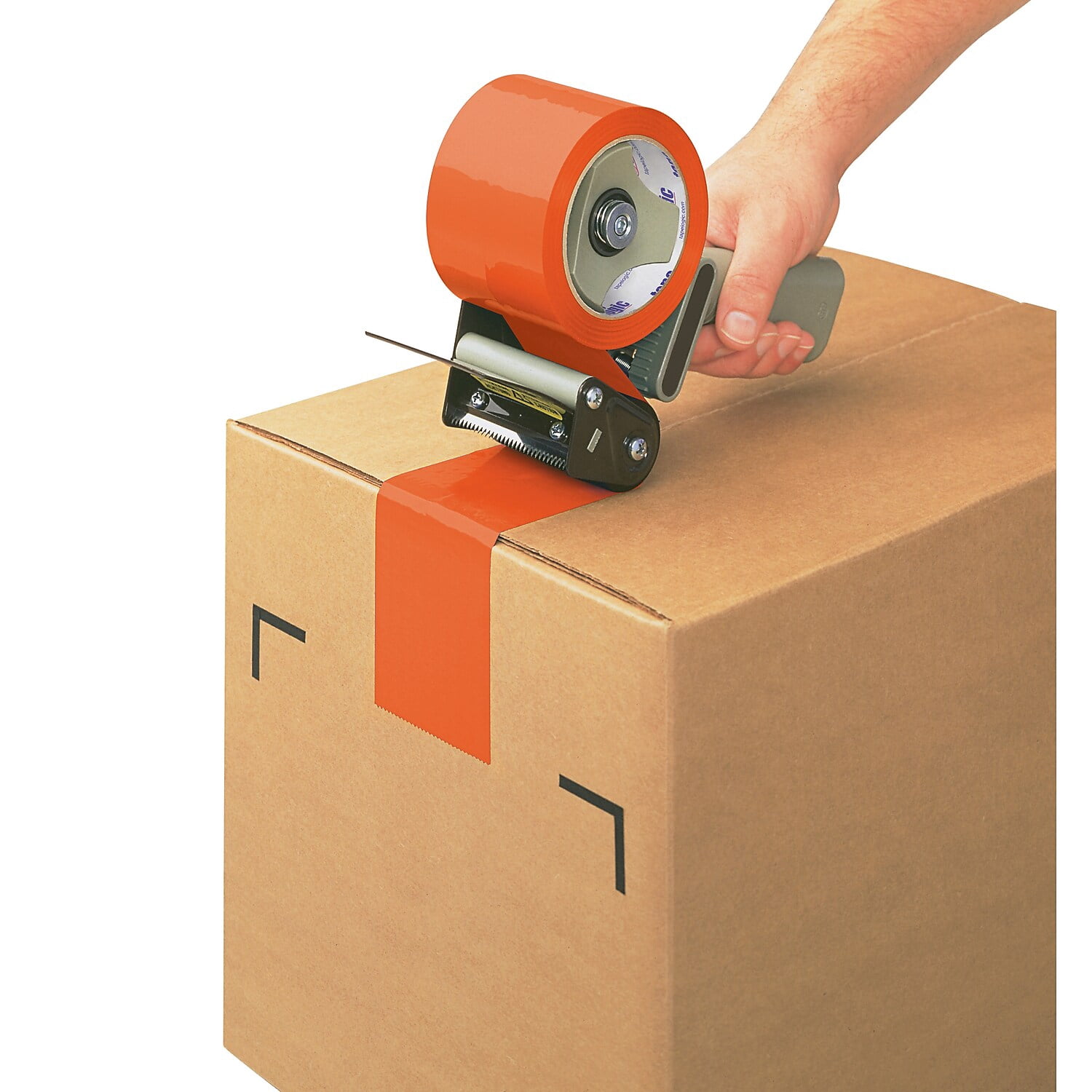 Tape Logic® Carton-Sealing Tape, 3" Core, 3" x 55 Yd., Orange, Pack Of 6