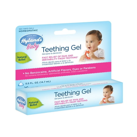 Hyland's Baby Teething Gel, Natural Homeopathic Baby Teething Pain and Irritability Relief, 0.5 Ounce