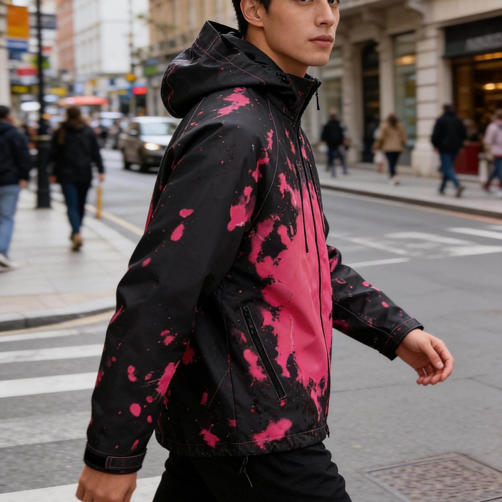 WWG Thermochromic Color-Changing Waterproof Jacket Temperature