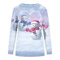 thumbnail image 4 of EGNMCR Chandail de Noël Mode Décontractée pour Femmes Manches Longues Imprimé de Noël Col Rond Couverture chandail, 4 of 4