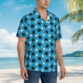 thumbnail image 2 of KLL Men's Hawaiian Shirt Short Sleeve Button Down Beach Shirts-Bowling Balls, 2 of 5