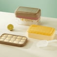 thumbnail image 2 of Bandeja de silicona para cubitos de hielo para congelador, viene con recipiente y cubierta, molde para cubitos de hielo con tapa, contenedor fácil de liberar, 2 of 4