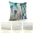 thumbnail image 4 of ONETECH Underwater World Decorative Pillow Covers  Marine Organism Throw Pillow Covers Sea Turtle Jellyfish Pillowcase Blue Teal Cushion Case for Couch Sofa Bed Car Patio, 4 of 5