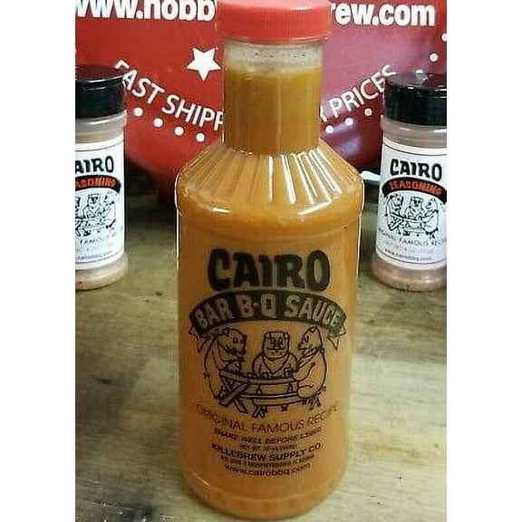 CAIRO BARBEQUE SAUCE (Single 20 Oz) CAROLINA STYLE BBQ Wet Sauce