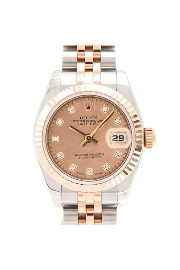 Pre-Owned Rolex Watch Ladies Datejust 10P Diamond D Series Automatic Gold Dust Shell... (Good)