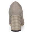 thumbnail image 2 of BLISSFUL STEP Women's Shoes Pointy Toe Slip-on Faux Suede Block Heel Pumps  Taupe 7, 2 of 8