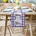 thumbnail image 2 of Table Runner Dresser Scarves 36 Inch Long, Rustic Farm Car with Lavender Linen Dining Table Runners Purple White Buffalo Gingham Tabletop Scarf for Wedding Holiday Party Kitchen, 2 of 7