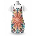 thumbnail image 3 of Psychedelic Apron, Hand Sketch Geometric Art Blooming Flower Abstraction with Many Colors, Unisex Kitchen Bib with Adjustable Neck for Cooking Gardening, Adult Size, Multicolor, by Ambesonne, 3 of 4