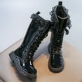 thumbnail image 6 of lnmuld Kids Boots Stylish Girls Ankle Boots with Decorative Lace Trim Cozy for Cold Weather Comfortable Everyday Wear Durable Sole Design Youth Footwear Ideal Winter Season Size:4-4.5 Years, 6 of 8