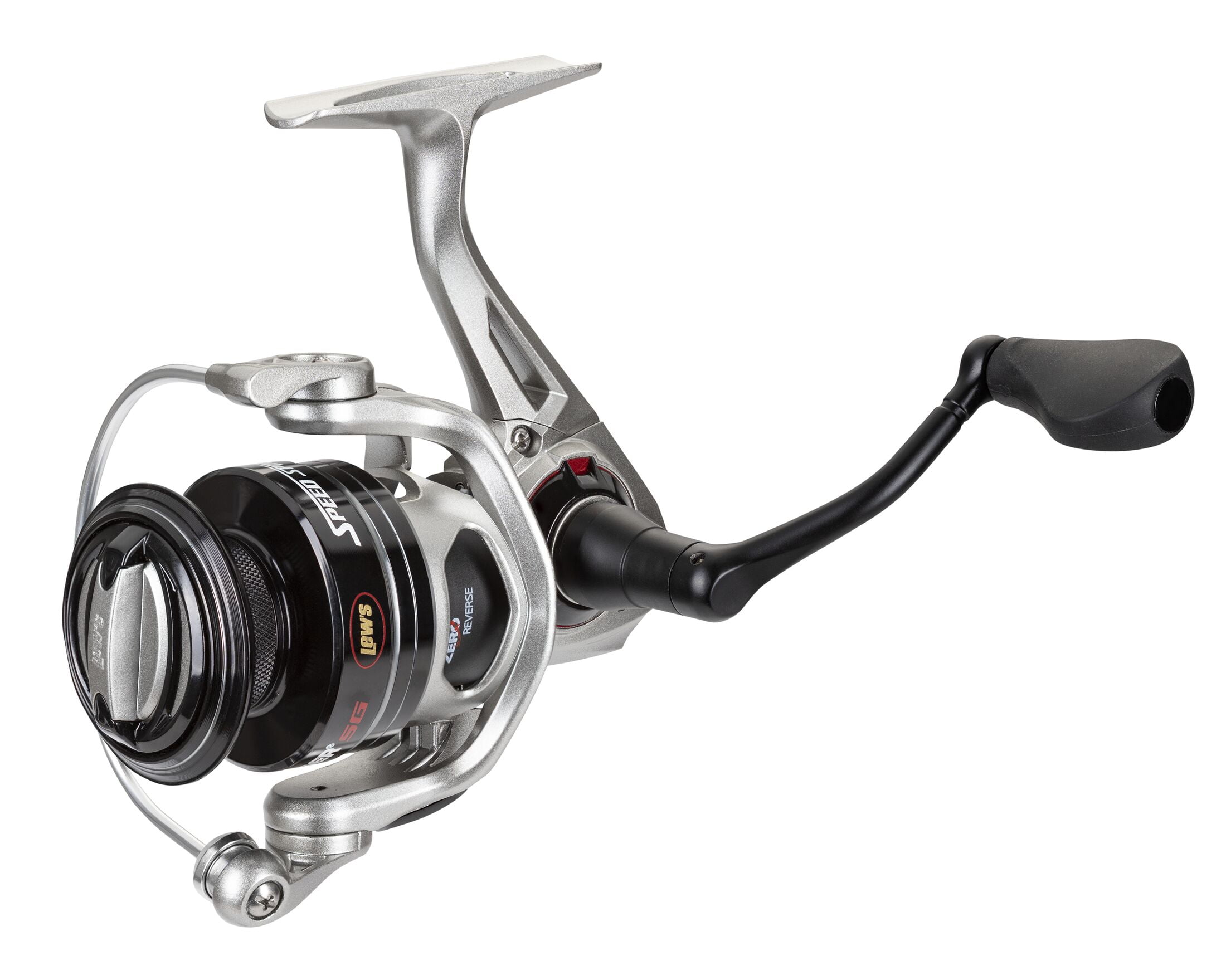Lew's Laser SG Speed Spin Spinning Fishing Reel, Size 100 Reel, Silver (Clam Package)