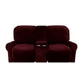thumbnail image 3 of SHANNA 2-Seater Sofa Covers Stretch Recliner Couch Cover with Console Slipcover Protector, 3 of 10