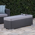 thumbnail image 2 of Grey Silver Wicker - Iron Bench - Enjoy Hot Cocoa in Winter - Outdoor and Indoor Spaces - Lightweight, 2 of 7