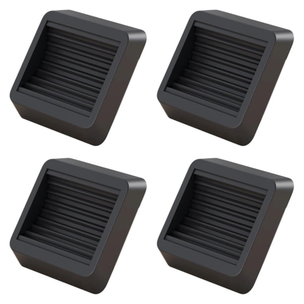 4x tazas con ruedas para muebles, goma antideslizante, pata de mueble, pinza, topes de rueda cuadrados para muebles rodantes para silla y cama