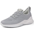 thumbnail image 1 of Zapatillas de tenis Akk para mujer, sin cordones, espuma viscoelástica, color gris, talla 7.5, 1 of 6