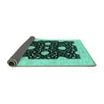 thumbnail image 2 of Ahgly Company Indoor Rectangle Oriental Turquoise Blue Traditional Area Rugs, 2' x 3', 2 of 4