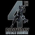 thumbnail image 2 of Boy's Marvel Black Panther Action Pose 4th Birthday Graphic T-Shirt, 2 of 5
