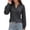 Gray, variant on StSilkitty Loose Casual Sweatshirt Eyelet Long Sleeve V Neck Sweatshirts Solid Color Fashion Comfy Pullover Shirts