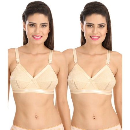 

Ossirrio Women s Delicate Everyday Plus Size Cotton Bra Full Coverage Non Wired Non Padded Bra
