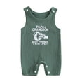 thumbnail image 2 of Baby Boy Tank Romper Casual Letter Fist Print Round Neck Sleeveless Jumpsuit Infant Toddler Summer Clothes, 2 of 10