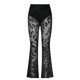 thumbnail image 1 of Pantalones largos para mujer Pantalones acampanados elásticos con estampado de color sólido transparente de malla informal para mujer Odeerbi ODB-2, 1 of 9