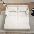 thumbnail image 5 of 3-in-1 Corduroy Convertible Sofa Bed with Side Storage & USB - 73.6inch, 5 of 10