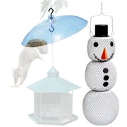 NO/NO Snow Man Wild Bird Feeder with Baffler