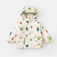 thumbnail image 2 of Children Jacket Fall Winter Size 90 12-18 Months Toddler Boy Girl Outdoor Jacket Hooded Windbreaker Jacket Warm Windproof Mountaineering Camping Kid Tops,Beige, 2 of 4