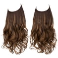 thumbnail image 1 of Peluca de una sola pieza, cantidad de cabello, extensión de cabello en forma de U, peluca de hilo de pescar femenina, cabello largo y rizado natural invisible, 1 of 6