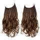 thumbnail image 1 of Peluca de una sola pieza, cantidad de cabello, extensión de cabello en forma de U, peluca de hilo de pescar femenina, cabello largo y rizado natural invisible, 1 of 6