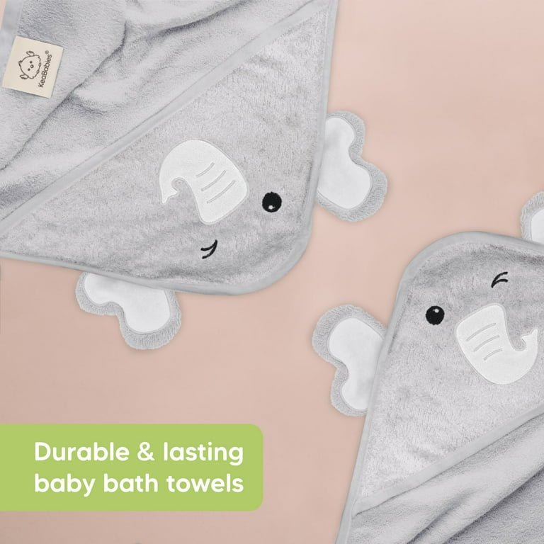 XinLe Baby Hooded Towels Soft Cotton Baby Bath Towel with Elephant Ear 35  x 35 for Newborn Toddler Infants Babie Ultra Absorbent Gifts for Mom Boy