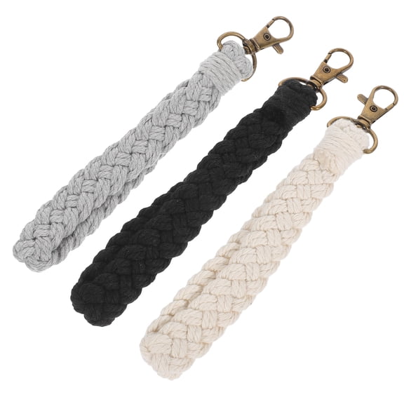SOPOTUTU Woven Keychain Pendant Cotton Thread 3pcs