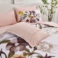 thumbnail image 2 of Dintszyayue Floral Comforter King Size,3Pcs Pink Flowers Microfiber Bedding Set All Ages(90"x104"), 2 of 5