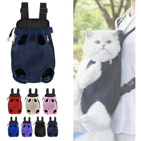 Hgudesign Furry Pawsy Carrier  Furry Pawsy Carrier  Adjustable Pet Front Dog Carrier Backpack Travel Bag  Puppy Carrier Sling Backpack  Holder Papoose for Dog Baby Body (Black L)