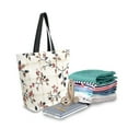 thumbnail image 2 of FORMRS Womens Canvas Tote Bag with Zipper Inner Pocket Shoulder Handbag, Floral Plaid, 2 of 7