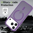 thumbnail image 2 of ELEHOLD Ultra-Thin Magnetic Case For iPhone 17 Pro Max, Shockproof TPU Frame Hard PC Back Matte Anti-Fingerprint Protective Magnetic Protective Case For iPhone 17 Pro Max,Darkpurple, 2 of 6