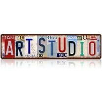 Vintage Art Studio Wall Decor Street Signs Metal Tin Signs 16 x 4 Inches