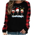 thumbnail image 2 of Prix Réduit! Aqestyerly Hauts de Noël à Manches Longues pour Femmes Mode T-Shirt Décontracté à Col Rond Imprimé, 2 of 5