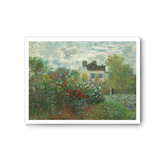 Claude Monet Canvas Prints Wall Art Oil Painting Reproduction, The Artist's Garden in Argenteuil (A Corner of the Garden with Dahlias)