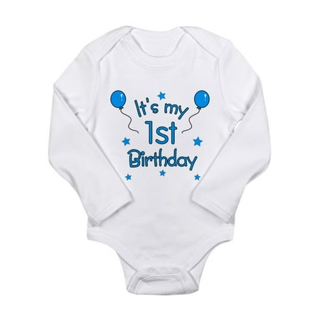 

CafePress - 1Stbdayblue Body Suit - Long Sleeve Infant Bodysuit